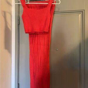 Petal & Pup Vibrant Red Knit Set